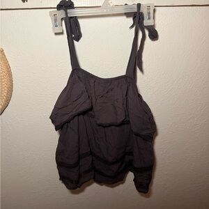 American Eagle Outfitters Charcoal Layered Camisole